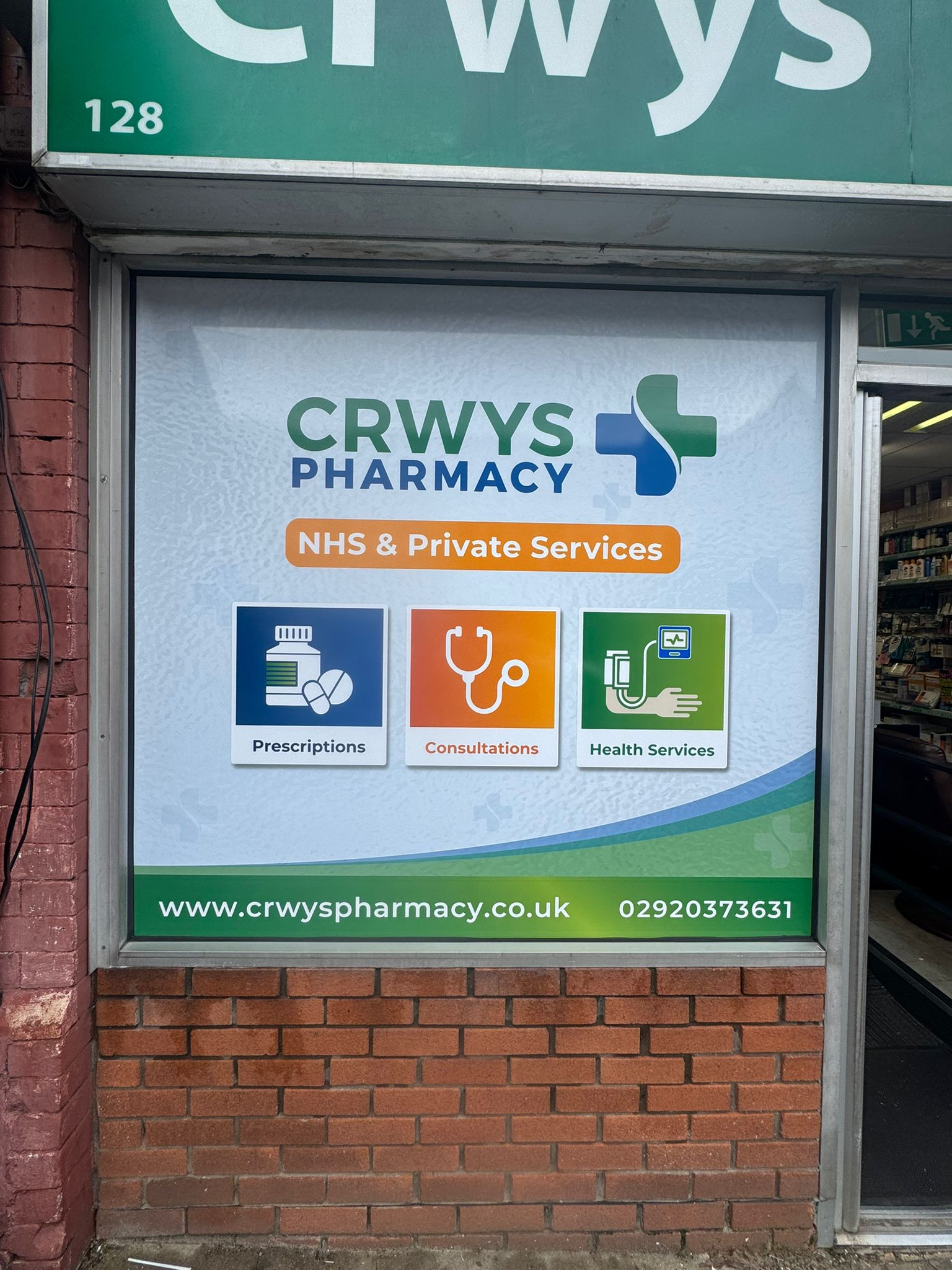 The Crwys Pharmacy team at their Cardiff counter